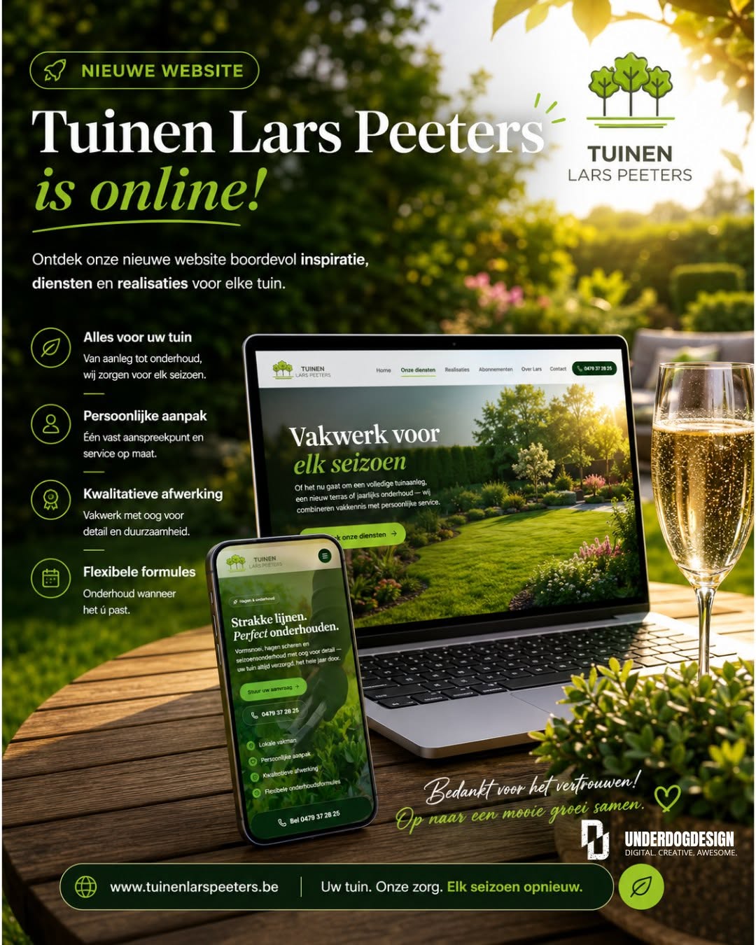 Nieuwe website live: Tuinen Lars Peeters